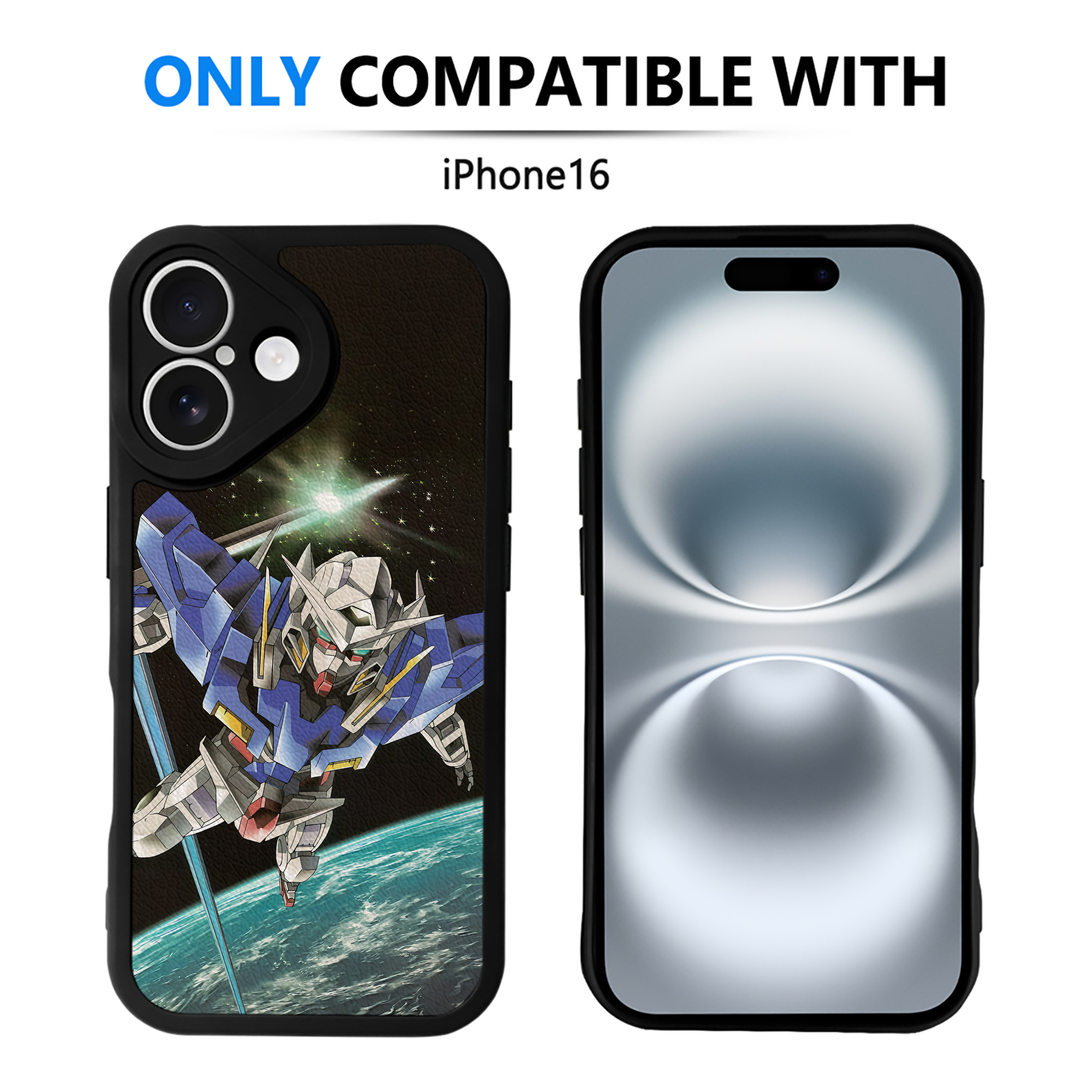 （画像用） 機動戦士ガンダム Mobile Suit Gundam 【iPhone 16シリーズ対応】シリコンスマホケース（レザー調） 材質：シリコン